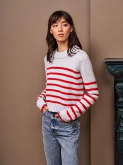 LLC21123_LT-BLUE/RED Monogram Mini Marin Sweater
