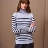 LLC21249_LT-BLUE/NAVY Knitwear AAA Lean Lines Turtleneck