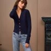 LLC21245_NAVY Knitwear Neat Cardigan