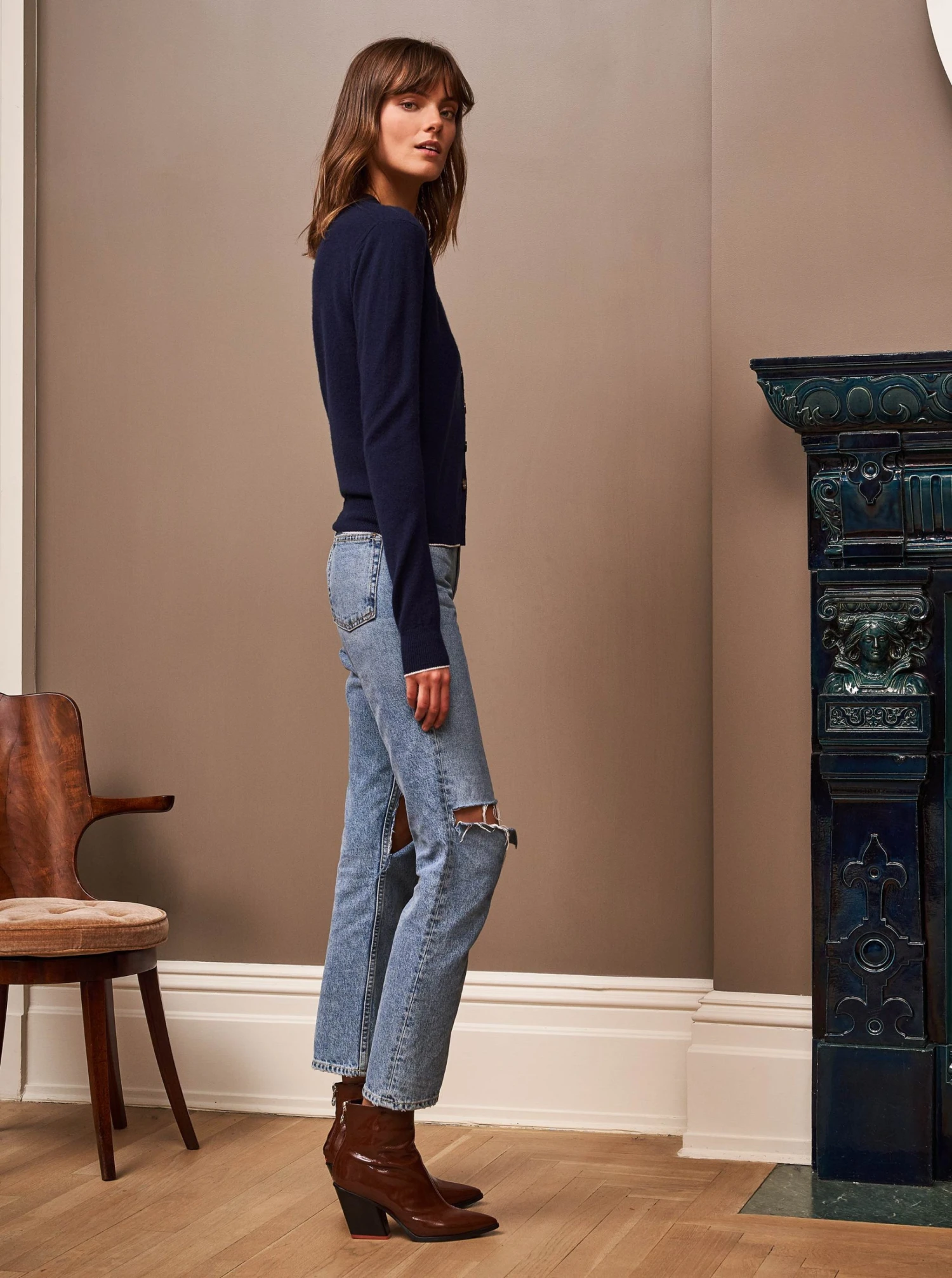 LLC21245_NAVY Knitwear Neat Cardigan 5 LLC21245_NAVY Knitwear Neat Cardigan