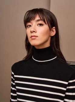 LLC21249_BLACK/CREAM AAA Lean Lines Turtleneck Knitwear 10 LLC21249_BLACK/CREAM AAA Lean Lines Turtleneck Knitwear