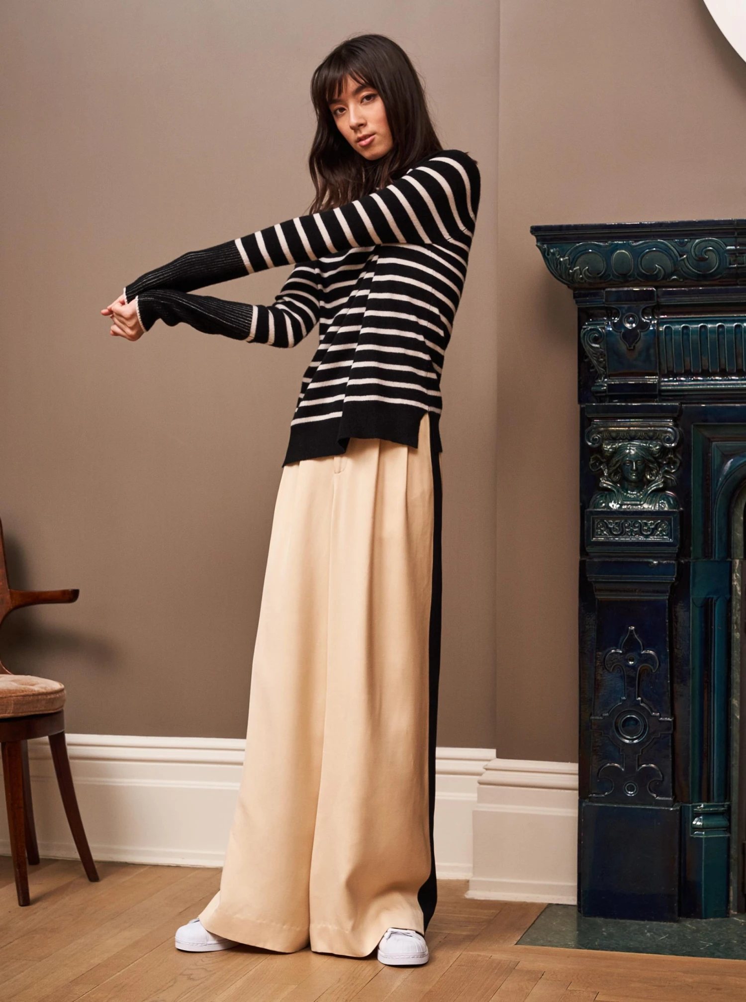 LLC21249_BLACK/CREAM AAA Lean Lines Turtleneck Knitwear 4 LLC21249_BLACK/CREAM AAA Lean Lines Turtleneck Knitwear