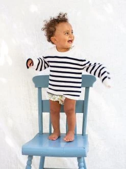 LLK21001_CREAM/NAVY Marini Sweater Knitwear