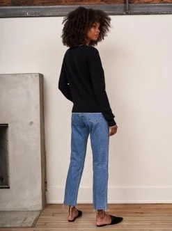 LLC21246_BLACK Knitwear Neat Sweater