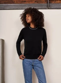 LLC21246_BLACK Knitwear Neat Sweater