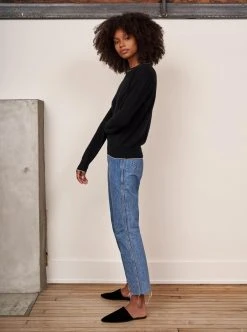 LLC21246_BLACK Knitwear Neat Sweater