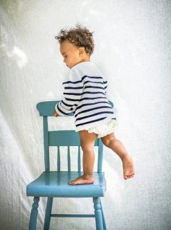 LLK21001_CREAM/NAVY Marini Sweater Knitwear