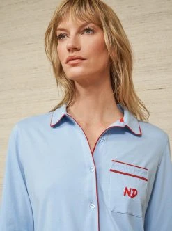 LLC21027/24002_RED/WHITE Monogram Bonne Nuit Pajamas