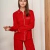 LLC21027/24002_RED/WHITE Monogram Bonne Nuit Pajamas