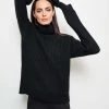 LLC21212_BLACK Monogram Toujours Turtleneck