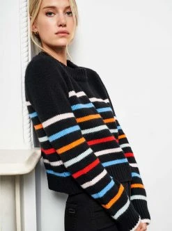 LLC21123_BLACK/RAINBOW Monogram Mini Marin Sweater