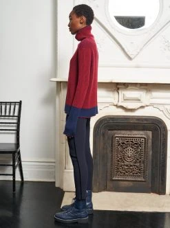 LLC21015_BURGUNDY/NAVY AAA Turtleneck