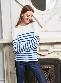 LLC21012_WHITE/BLUE Lean Lines Tee Tees