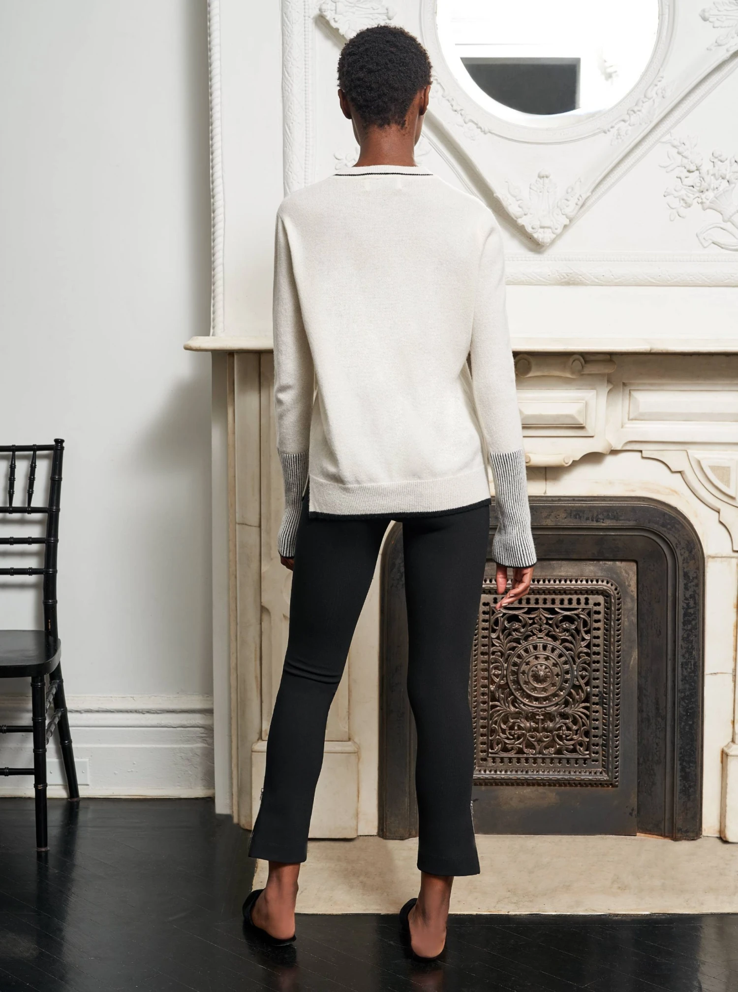 LLC21102_CREME/BLACK AAA Sweater 5 LLC21102_CREME/BLACK AAA Sweater