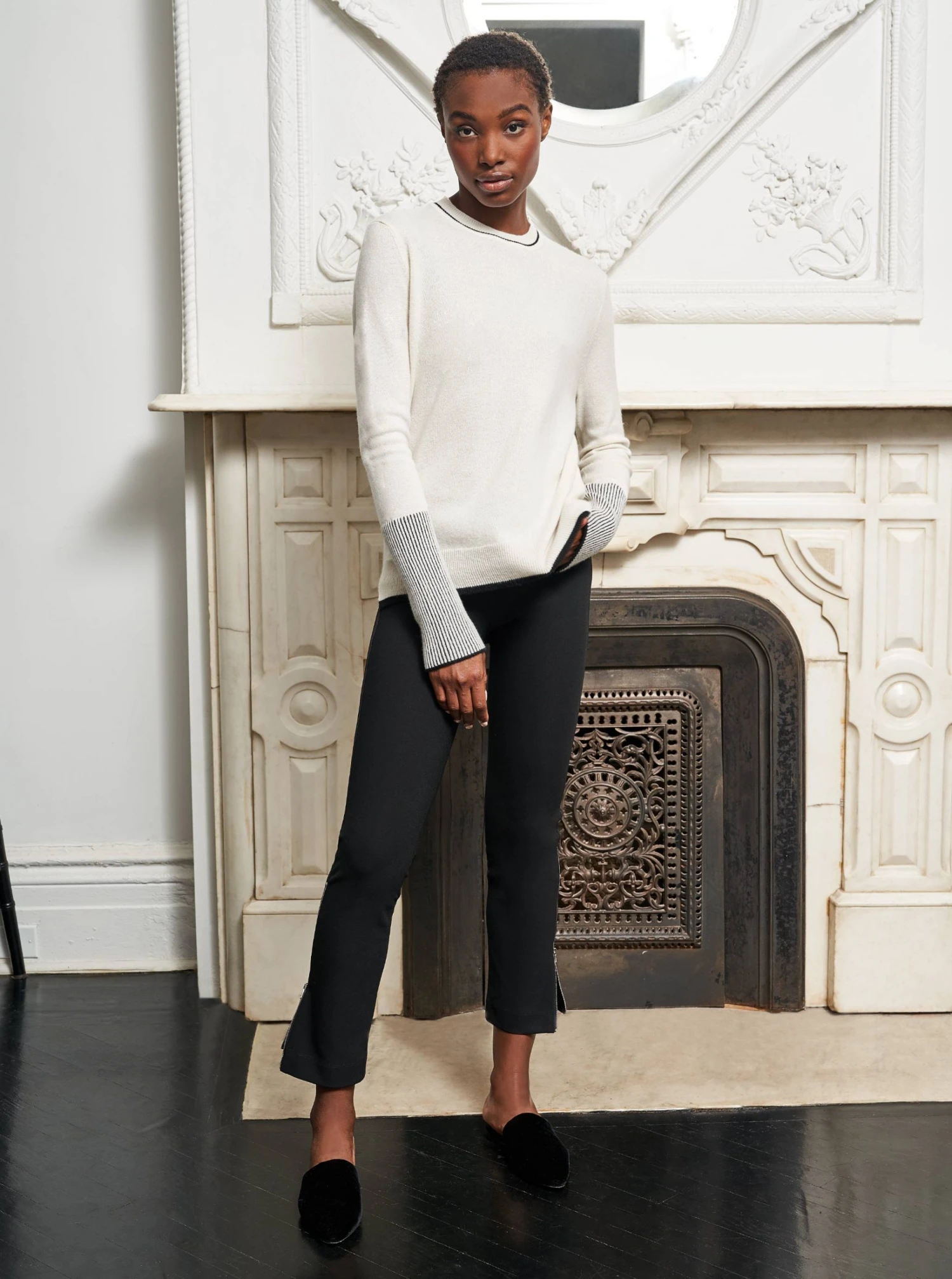 LLC21102_CREME/BLACK AAA Sweater 7 LLC21102_CREME/BLACK AAA Sweater