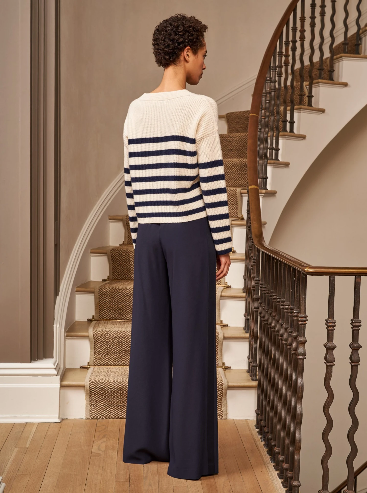 LLC21310_CREAM/NAVY Mini Striped Toujours Sweater 8 LLC21310_CREAM/NAVY Mini Striped Toujours Sweater