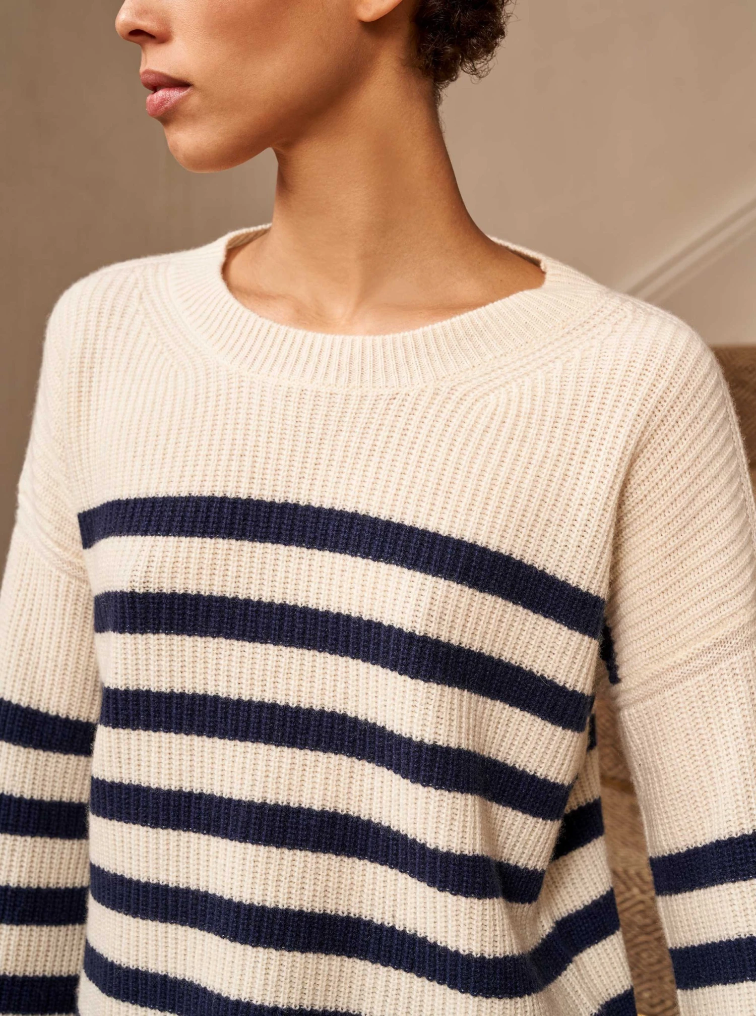 LLC21310_CREAM/NAVY Mini Striped Toujours Sweater 5 LLC21310_CREAM/NAVY Mini Striped Toujours Sweater