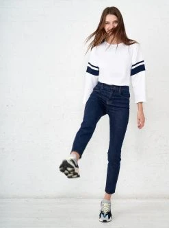 LLC21068_WHITE_NAVY Tees Varsity Tee