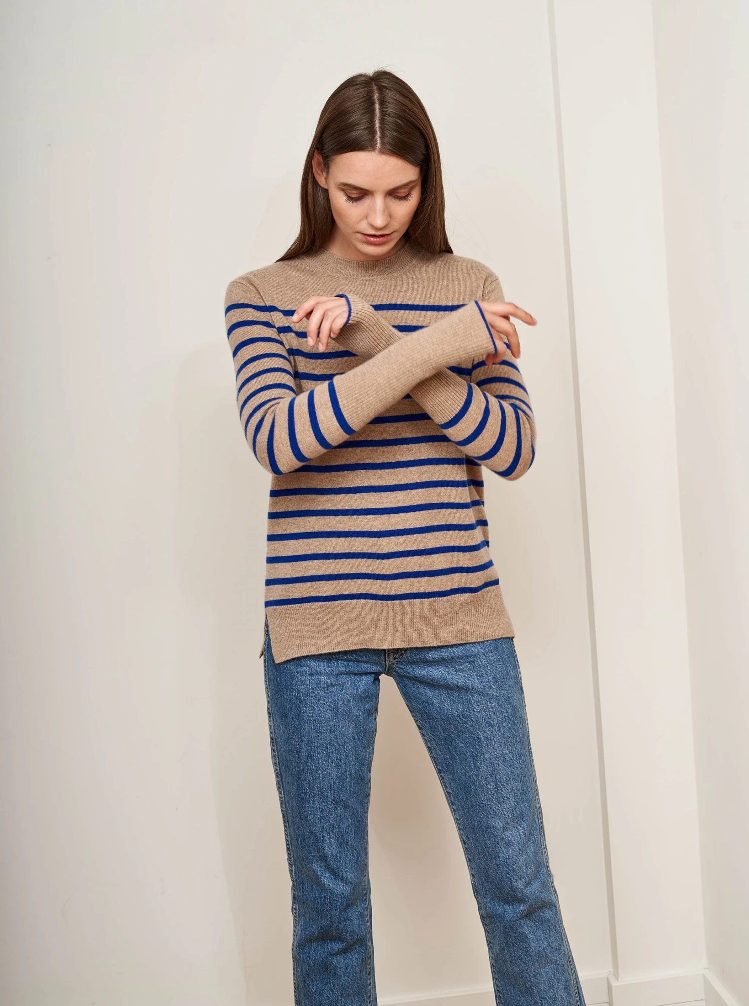 LLC21037_Camel/YK Blue Knitwear AAA Lean Lines Sweater 6 LLC21037_Camel/YK Blue Knitwear AAA Lean Lines Sweater