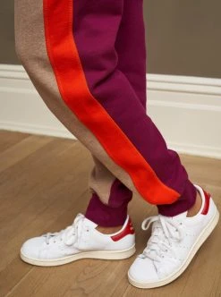 LLC24029_CAMEL MELANGE / RED VIOLET / POPPY RED Pants Aprés Jogger