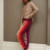 LLC24029_CAMEL MELANGE / RED VIOLET / POPPY RED Pants Aprés Jogger
