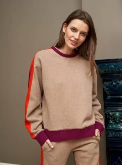 LLC21442_CAMEL MELANGE / RED VIOLET / POPPY RED Aprés Sweatshirt Tops 10 LLC21442_CAMEL MELANGE / RED VIOLET / POPPY RED Aprés Sweatshirt Tops