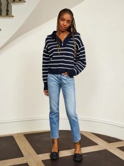 LLC21483_NAVY/CREAM Bastien Sweater