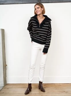 LLC21483_BLACK/TAN Bastien Sweater Monogram