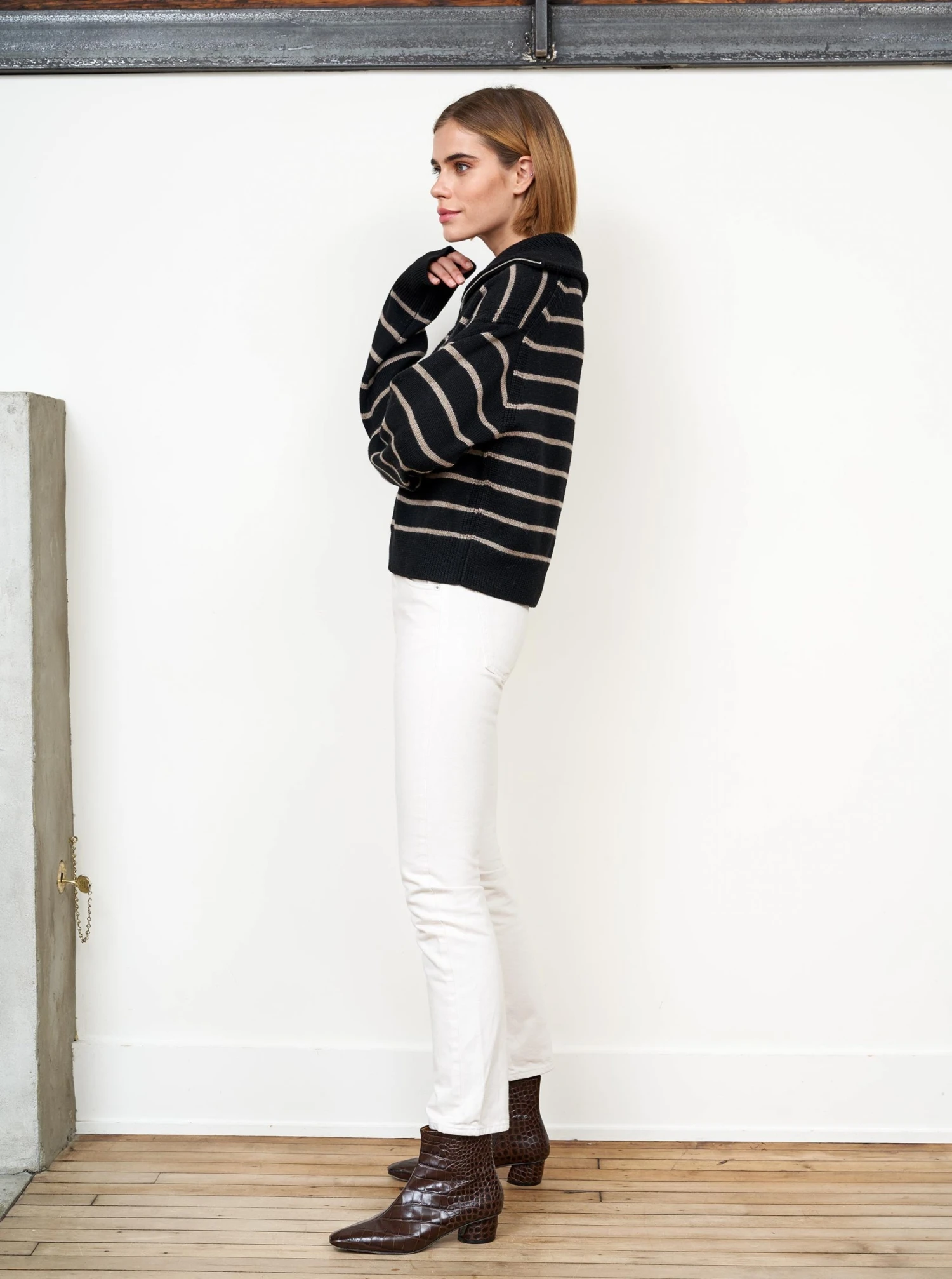 LLC21483_BLACK/TAN Bastien Sweater Monogram 9 LLC21483_BLACK/TAN Bastien Sweater Monogram