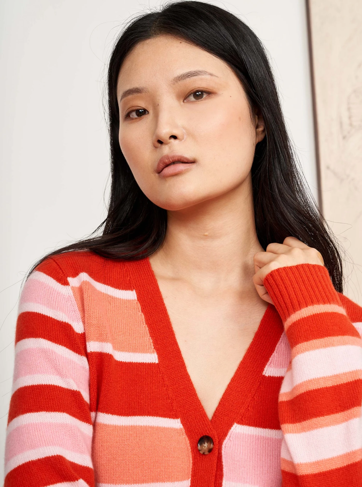 LLC21594_POPPY/FROSTING/GUM/CORAL Block Stripe Cardigan 8 LLC21594_POPPY/FROSTING/GUM/CORAL Block Stripe Cardigan