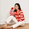 LLC21594_POPPY/FROSTING/GUM/CORAL Block Stripe Cardigan