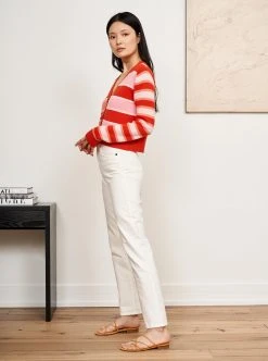LLC21594_POPPY/FROSTING/GUM/CORAL Block Stripe Cardigan 17 LLC21594_POPPY/FROSTING/GUM/CORAL Block Stripe Cardigan