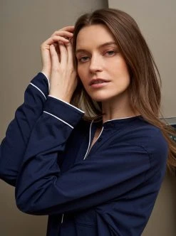 LLC23042_NAVY / WHITE Bonne Nuit Shirt Dress 22 LLC23042_NAVY / WHITE Bonne Nuit Shirt Dress