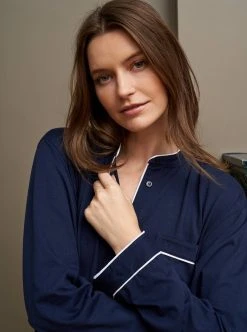 LLC23042_NAVY / WHITE Bonne Nuit Shirt Dress 18 LLC23042_NAVY / WHITE Bonne Nuit Shirt Dress