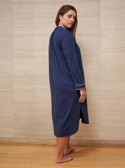 LLC23042_NAVY / WHITE Bonne Nuit Shirt Dress 25 LLC23042_NAVY / WHITE Bonne Nuit Shirt Dress