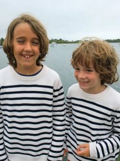 LLK21001_CREAM/NAVY Marini Sweater Knitwear