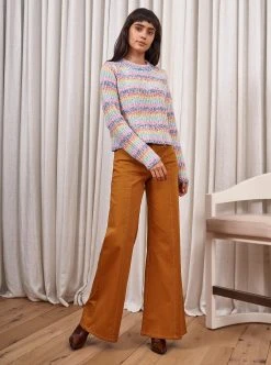 LLC21539_CREAM/POPPY/OCHER/TURQUOISE/PINK/ROYAL BLUE Knitwear Chérie Sweater