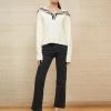 LLC21708_CREAM/NAVY Colette Sweater Knitwear 2 LLC21708_CREAM/NAVY Colette Sweater Knitwear