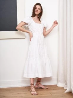 LLC13254_WHITE/WHITE Emma Dress
