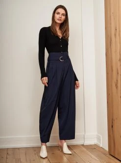 LLC21365_BLACK Knitwear Fine Line Cardigan