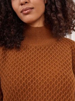 LLC21544_RUSTY BROWN Honeycomb Mini Mockneck 15 LLC21544_RUSTY BROWN Honeycomb Mini Mockneck
