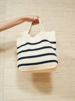 LLC37047_CREAM/NAVY Jane Bag Accessories