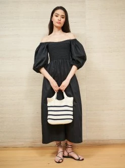 LLC37047_CREAM/NAVY Jane Bag Accessories