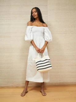 LLC37047_CREAM/NAVY Jane Bag Accessories