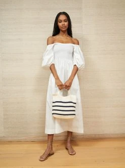 LLC37047_CREAM/NAVY Jane Bag Accessories