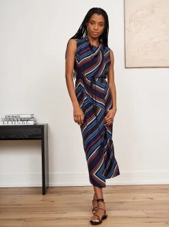 LLC13224_NAVY STRIPE Josephine Dress Dresses