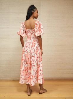 LLC13424_PALE PINK/POPPY/SALMON Lola Dress