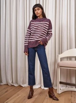 LLC21535_NAVY/ LIGHT BLUE/ POPPY/ CREAM Monogram Marin Sweater