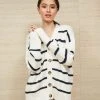 LLC21707_CREAM/NAVY Marina Cardigan Knitwear