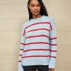 LLC21524_SKY/POPPY Marina Sweater Monogram 1 LLC21524_SKY/POPPY Marina Sweater Monogram